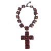 Collier croix anonyme en brillants multicolores