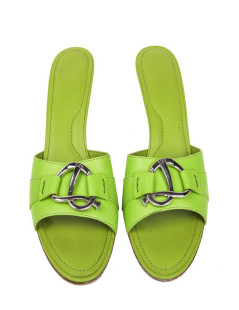 Sandales TOD'S T39 cuir vert pomme