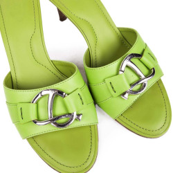 Sandales TOD'S T39 cuir vert pomme