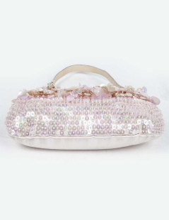 Sac du soir PRADA rose à sequins