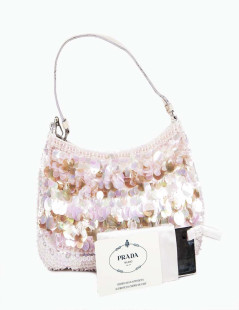 Sac du soir PRADA rose à sequins