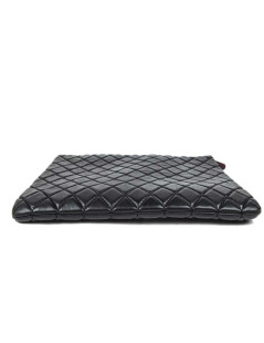 CHANEL black quilted pouch