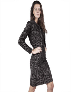 Ensemble robe et veste ALAIA T38 FR zébrée 