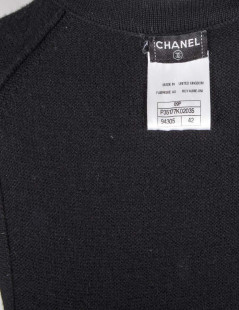 Gilet long CHANEL  T 42 cachemire noir