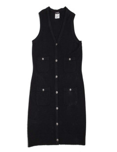 Gilet long CHANEL  T 42 cachemire noir