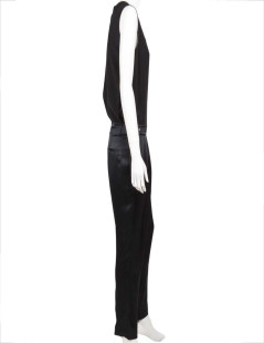 GIVENCHY black silk jumpsuit size 38FR