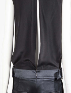 GIVENCHY black silk jumpsuit size 38FR