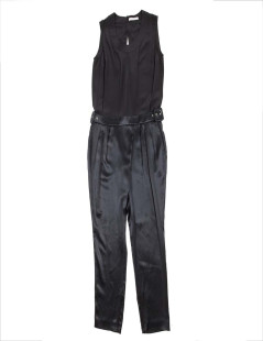 GIVENCHY black silk jumpsuit size 38FR