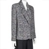 Veste CHANEL T 46 en tweed blanc gris et rose