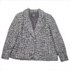 Veste CHANEL T 46 en tweed blanc gris et rose