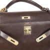 Kelly 32 HERMES cuir box marron