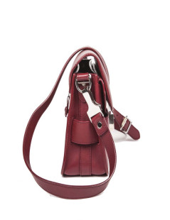 PROENZA SCHOULER PS11 double flap bag in burgundy smooth leather