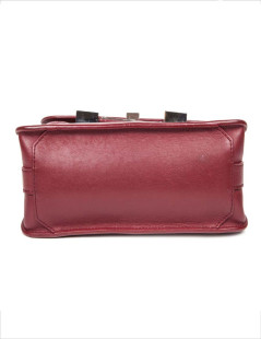 PROENZA SCHOULER PS11 double flap bag in burgundy smooth leather