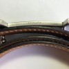 Ceinture HERMES T 75 réversible en cuir box noir et cuir grainé gold