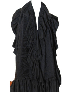 Shawl black silk GIVENCHY