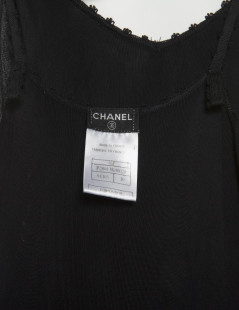 CHANEL black mesh dress size 40