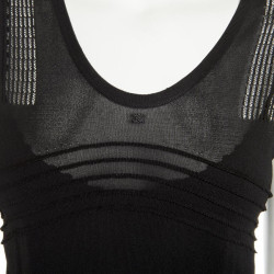 CHANEL black mesh dress size 40