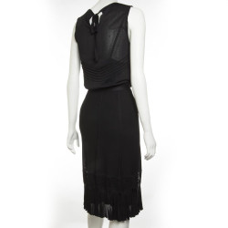 CHANEL black mesh dress size 40