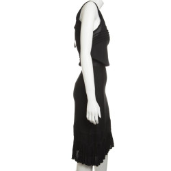 CHANEL black mesh dress size 40