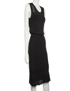 CHANEL black mesh dress size 40