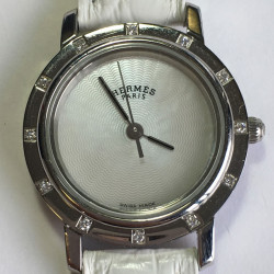 HERMES Clipper watch in steel 