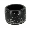 CHANEL cuff black resin encrusted with Rhinestones