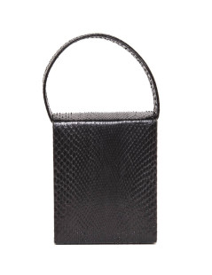 Evening bag in black python LALIQUE