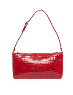 Pochette VALENTINO GARAVANI lézard rouge