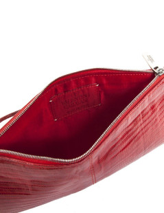 Pochette VALENTINO GARAVANI lézard rouge