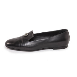 Ballerines CHANEL T 39 cuir noir