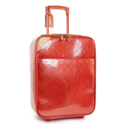 LOUIS VUITTON suitcase in orange patent leather 