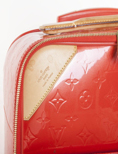 LOUIS VUITTON suitcase in orange patent leather 