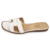 Mules Oran HERMES T 39.5 cuir blanc