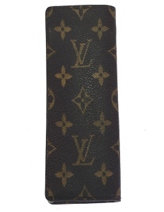 LOUIS VUITTON canvas coated monogrammed glasses case