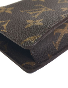 LOUIS VUITTON canvas coated monogrammed glasses case