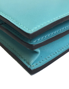 Portfolio Béarn HERMES leather and Blue lizard