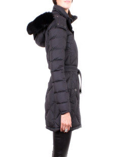 Jacket BURBERRY XS / T36 EN black with fur collar