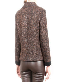 CHANEL T 38 Brown tweed jacket