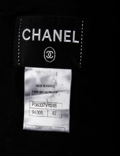 Black CHANEL T 42 EN dress in wool