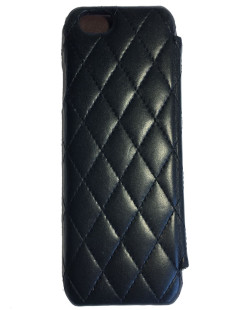 Etui  "Iphone 6" CHANEL en cuir matelassé noir