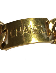 80's CHANEL chain belt in gilded metal