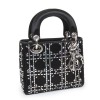 Mini Sac Lady D DIOR satin noir et sequins