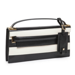 VALENTINO leather two-tone black and beige bag