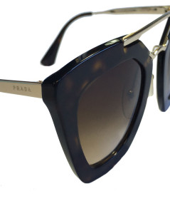 PRADA sunglasses metal gold and plastic way tortoiseshell