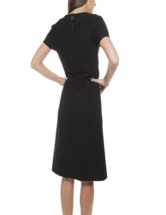 CHANEL T 36 Black wool dress