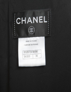 Robe CHANEL T 36 laine noire