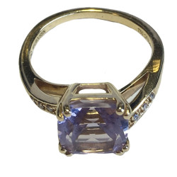 Gold yellow, amethyst and bright ring MAUBOUSSIN "Love hangover" T 52