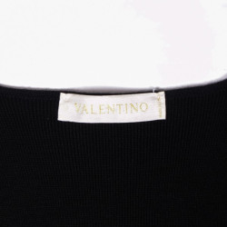 T L VALENTINO Black Lace top White