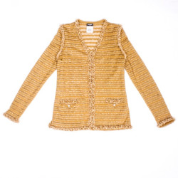 Jacket "Paris-Dubai" T 38 EN gold and Pearly beads