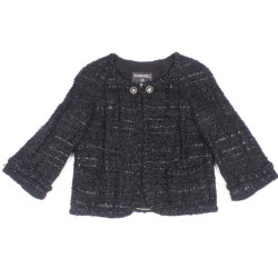 Black CHANEL T 42 EN Tweed jacket and lurex